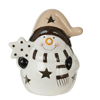 Фигурка декоративная "Снеговик" с подсветкой (LR44x2), L, L7,5 W6,5 H9 см оптом