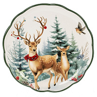 Тарелка "Олени", L24 W24 H1,5 см оптом