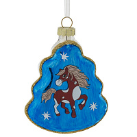 Украшение новогоднее "Елочка с лошадкой", L8 W2,5 H11 см оптом