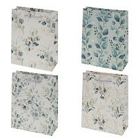 Пакет подарочный (бумага 210г/м2, блок микс 12шт), L18 W5 H23 см, 4в. оптом