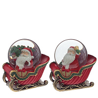 Фигурка декор в стекл шаре "Дед Мороз", D6 см, L9,5 W7 H9,5 см, 2в. оптом