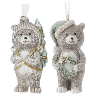 Изделие декоративное подвесное "Медвежонок", L3,5 W3,5 H7 см, 2в. оптом