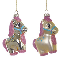 Украшение новогоднее "Лошадка", L7 W3,5 H9,5 см, 2в. оптом