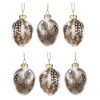 Набор из 6-ти изделий декоративных подвесных "Яйцо пасхальное" (6*9), L19 W19,5 H6 см оптом