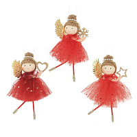 Изделие декоративное подвесное "Девочка", L10 W3 H14 см, 3в. оптом