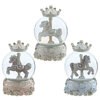 Фигурка декоративная в стекл шаре "Карусель", D 6,5 см, L6,5 W6,5 H10 см, 3в. оптом