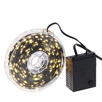 Электрогирлянда "Роса", L50м, 500 LED, тепл бел, 8 тип свеч, 7W, шнур зеленый леска, IP20 оптом