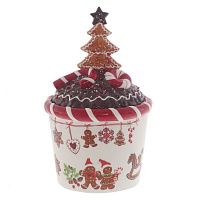 Конфетница "Пряничное настроение", 2200 мл, L19,5 W19,5 H31 см оптом