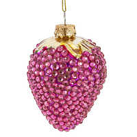 Украшение новогоднее "Клубника", L6 W6 H8 см оптом