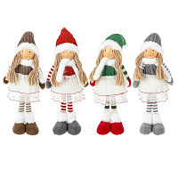 Игрушка набивная "Девочка", L12,5 W8 H45/30 см, 4в. оптом