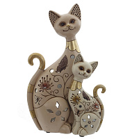 Фигурка декоративная "Кошка с котенком", L16 W7,5 H26,5 см оптом