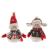 Снеговик, L23 W10 H35 см (полка 25 см.), 2в. оптом