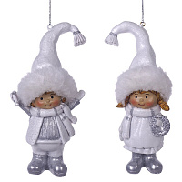 Фигурка декоративная подвесная "Дети",  L6 W5 H13 см, 2в. оптом