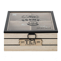 Шкатулка для чайных пакетиков, L17 W17 H7,5 см оптом