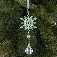 Украшение новогоднее "Снежинка", L9 W2 H16 см Украшение новогоднее "Снежинка", L9 W2 H16 см оптом