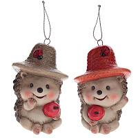 Изделие декоративное подвесное "Ёжик", L6 W6 H7,5 см, 2в. оптом