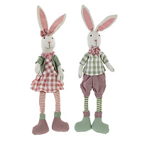 Игрушка набивная "Заяц/Зайка", L13 W12 H62/28 см, 2в. оптом