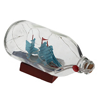 Изделие декоративное "Корабль в бутылке" (подсветка, 3xLR44), L18,5 W8 H9,5 см оптом