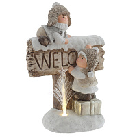 Фигурка декоративная с подсветкой "Дети", L29 W17 H42 см Фигурка декоративная с подсветкой "Дети", L29 W17 H42 см оптом