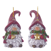 Фигурка декоративная подвесная "Гном",  L5,5 W5 H10 см, 2в. оптом