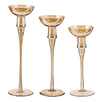 Набор из 3-х подсвечников, L23 W12 H32,5 см оптом