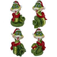 Фигурка декоративная "Змея", L3,5 W3,5 H7 см, 4в. оптом