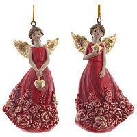 Фигурка декоративная подвеная "Ангел",   L5 W3,5 H9,5 см, 2в. оптом