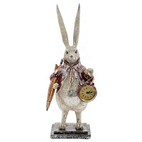 Фигурка декоративная "Кролик" с часами (LR44x1), L15 W12 H37,5 см, оптом