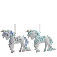 Фигурка декоративная подвесная "Лошадка", L8 W2,5 H7,5 см, 2в. оптом