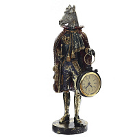 Фигурка декоративная "Лошадь" с часами D4см, (LR44x1), L12 W7,5 H24,5 см оптом