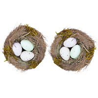Набор из 2-х изделий декоративных "Гнездо пасхальное" (12*4,5), L24 W12 H4,5 см оптом