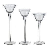 Набор из 3-х подсвечников, L22,5 W12 H32,5 см оптом