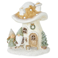 Фигурка декоративная с подсветкой "Домик и гномы", L13 W10 H15 см оптом