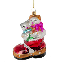 Украшение новогоднее "Котики", L9 W6 H12 см оптом