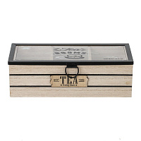 Шкатулка для чайных пакетиков, L24 W10,5 H7,5 см оптом