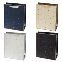 Пакет подарочный (бумага 230г/м2, блок микс 12шт), L26 W12 H32 см, 4в. оптом