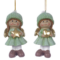 Фигурка декоративная подвесная "Ангел",  L4,5 W3,5 H10 см, 2в. оптом