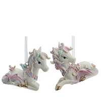 Фигурка декоративная подвесная "Лошадка",  L7 W2,5 H6 см, 2в. оптом