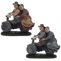 Фигурка декоративная "Бабушка с дедушкой", L20 W8,5 H21 см, 2в. оптом