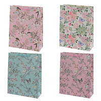 Пакет подарочный L (бумага 210г/м2, блок микс 12шт), L31 W12 H40 см, 4в. оптом