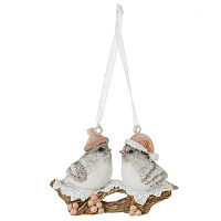 Изделие декоративное подвесное "Птички", L8 W3 H5,5 см оптом