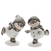 Фигурка декоративная "Снеговик", 2в., L5 W3,5 H6,5 оптом