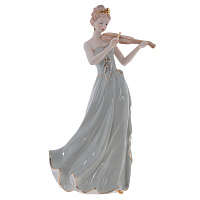 Фигурка декоративная "Девушка со скрипкой", L18,5 W11,5 H34 см оптом