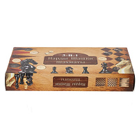 Игра настольная 3 в 1 (шахматы, шашки, нарды), L29 W15 H4,5 см оптом