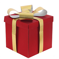 Коробка подарочная (бумага 350г/м2), L30 W30 H30 см оптом