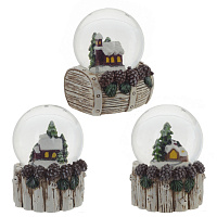 Фигурка декор в стекл шаре "Домик", D 4.5 см, L4,5 W4,5 H6 см, 3в. оптом