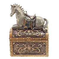 Шкатулка "Лошадь", L14,5 W9 H20 см оптом